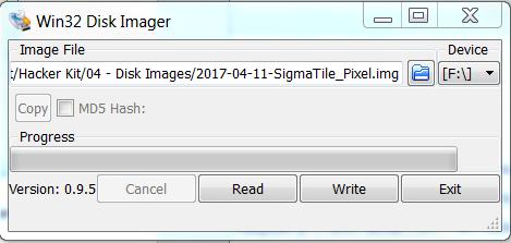 3. Write your disk image to the SD card using Win32DiskImager. 4.