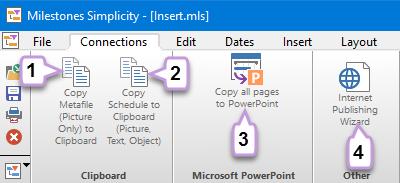 Copy all pages to PowerPoint Pictures of multiple page Milestones