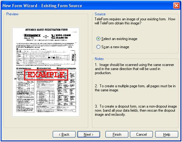 EXISTING FORMS An existing form is any form that is either not created in the Designer Module, or created in the Designer Module but printed and put into use without being activated.