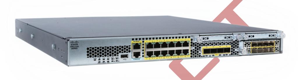 Cisco Firepower 2100 Purpose Build Hardware for Cisco NGFW Fixed configurations (2110, 2120, 2130, 2140) Dual Power Supplies 2130-2140 Solid State Drives Independent operation (no RAID) Slot 1