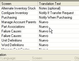 In this example nearly all of the screens have a button labeled New Select this text with a left-click and