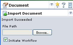 Click the Import button on the toolbar down below. You will see a message the the Import Succeeded.