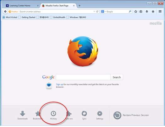 Firefox 31 on Windows 7 Troubleshooting Clearing