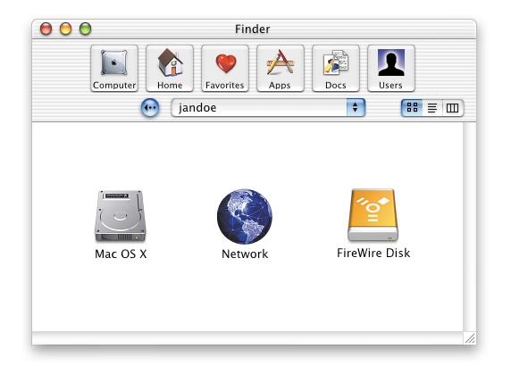 How Mac OS X is organized Mac OS X is organized in a simple way. When you click the Computer button, you see your Mac OS X disk and any other disks you are using.