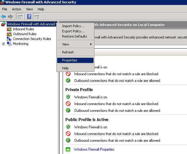 Windows Firewall Advanced Security for Data Protector A.06.xx 1.