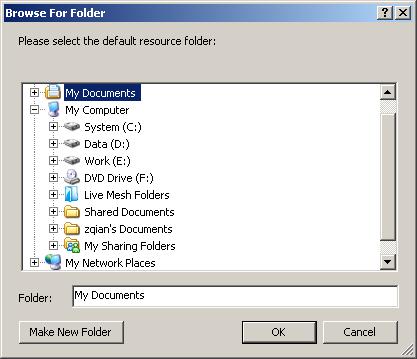 Use Cases User want to specify the resource folder path to "<Current Project Folder>/resources".