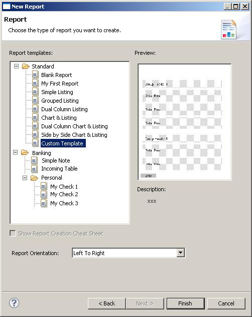 Extensions The report template provider extension is achieved through the existing designer Element Adpater extension point. A typical extension registration is like this: <extension point="org.