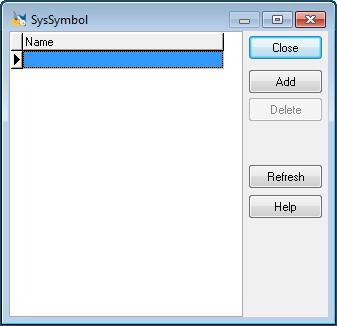 Add/Edit/Delete This topic covers adding, editing, deleting SysSymbols in the AutoBid SheetMetal software.