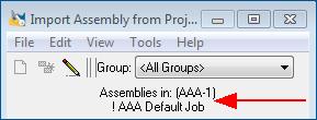 Click on the project you want to import assemblies from and then click Select. The Import Assembly from Project window opens. The project you are importing from displays in this window. 3.