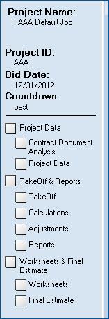 Bid Management The main Bid Administrator window provides tools allowing you to quickly view the project status.