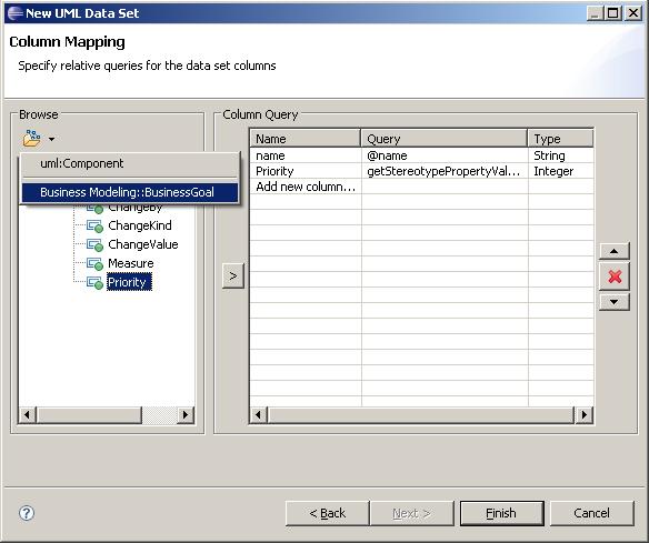 Data Sets Column mapping: define columns representing data extracted from row elements name: user specified name for the