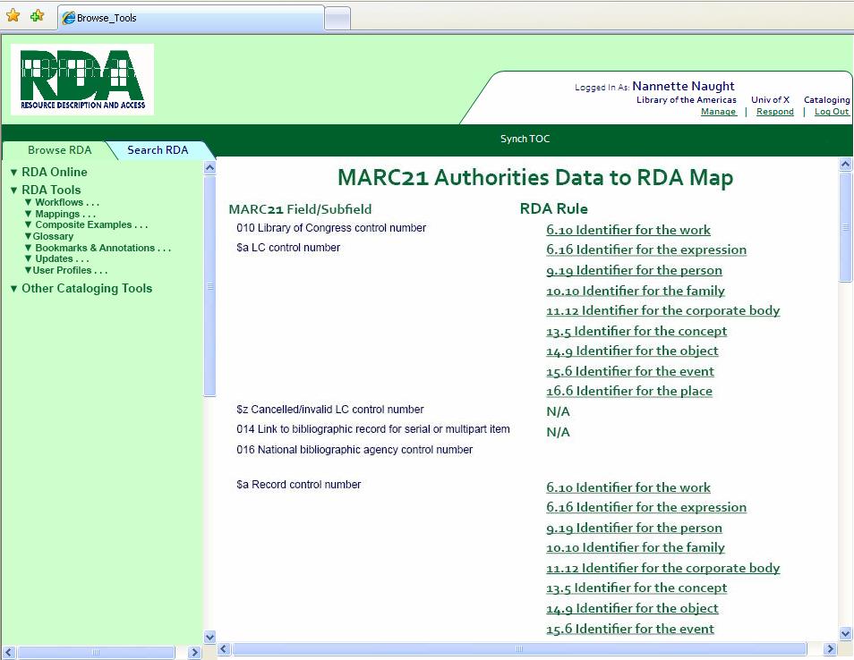 Mappings: MARC21 to RDA, a Way to Find Instructions Via Your Current Mnemonic.