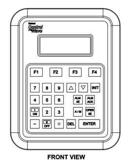 Figure 2-38. Optional 2-Button and 25-Button Keypads Both keypads use the same 4-line by 20-character LCD displays.