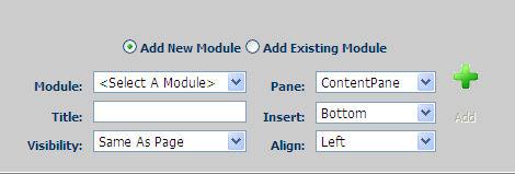 Modules How to Add Modules to Your Portal Navigation As the Administrator, navigate to the portal Control Panel. See the Portal Administration Overview topic for more information.