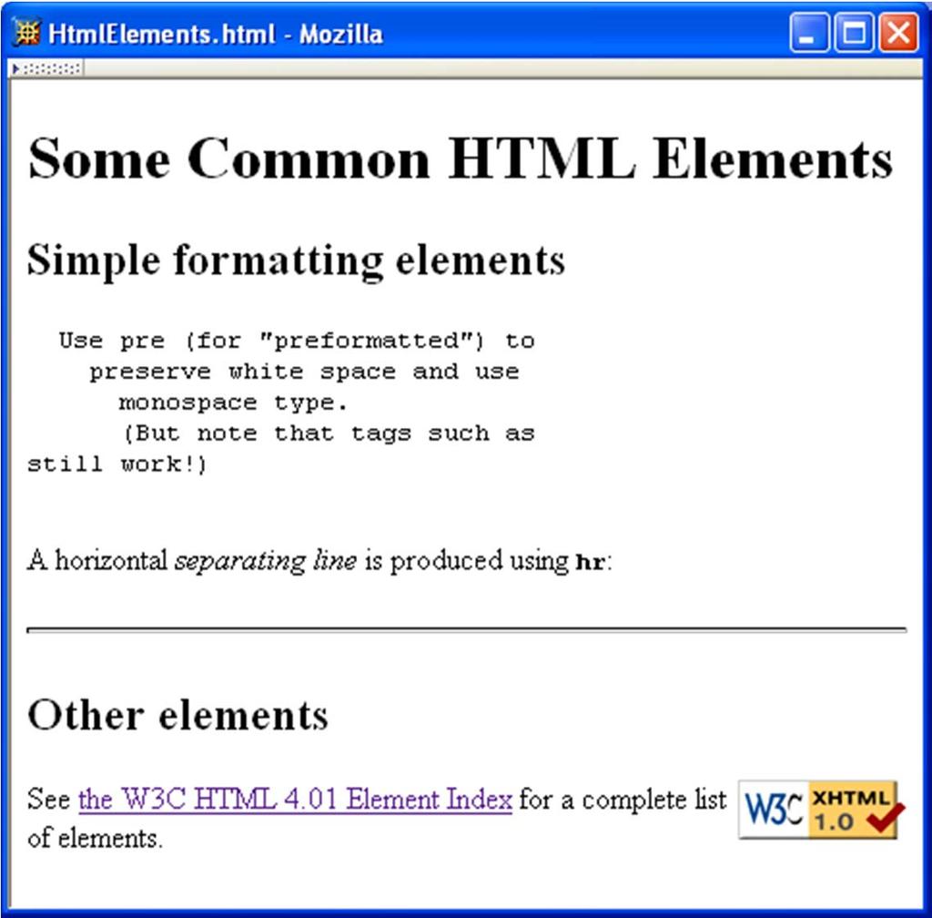 COMMON HTML ELEMENTS