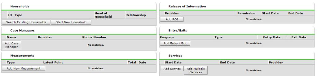 8 New Client: Summary page (bottom of page) The boxes are in order* of how best to enter new client data.
