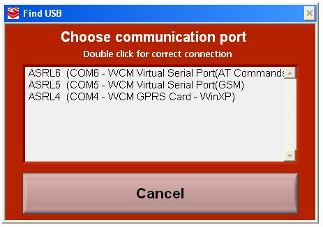 If more than one USB serial port devices are connected to PC, user must select the correct USB SERIAL PORT from pop-up window (Figure 3.).