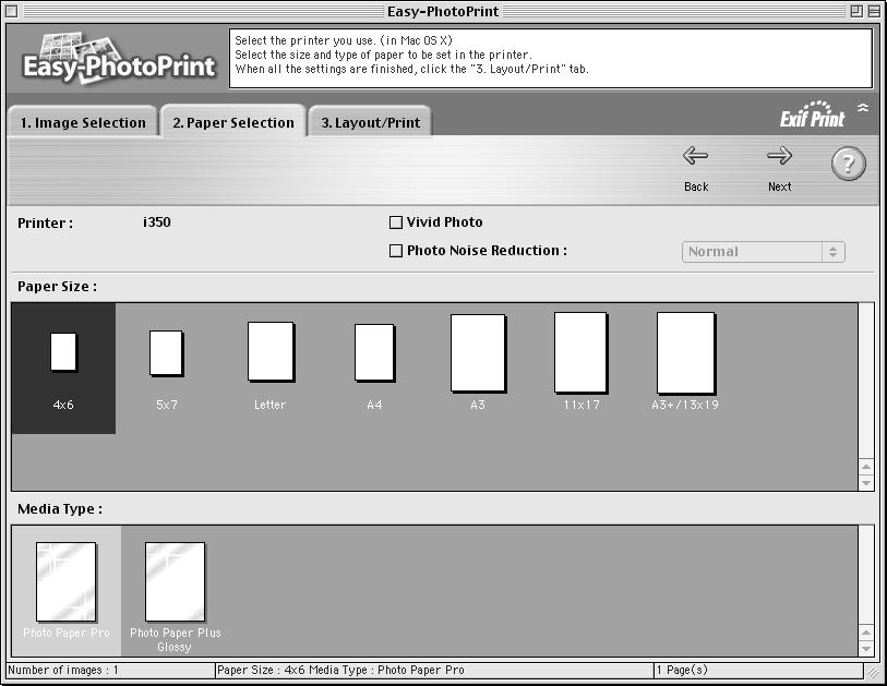 Advanced Printing 3 Select the paper. Increases the number of copies. Displays the specified number of copies.