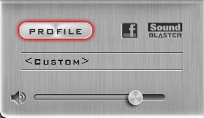 Sound Blaster Z-Series Control Panel Managing Your Profiles Click the button to display the Profiles pane.
