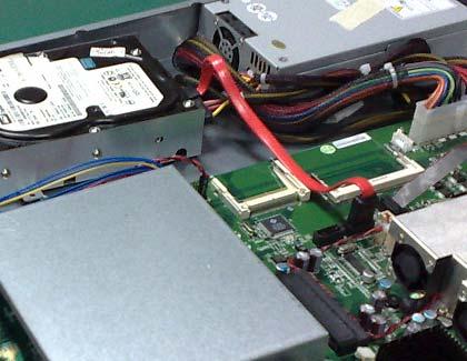 Fix the HDD bracket to the chassis by four screws, as
