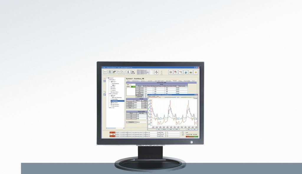 s SENTRON Software for supporting a power management system in accordance with ISO 50001 Detecting potential energy savings with power monitoring The power monitoring software reliably and precisely