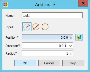 We create a circle line where we want to have a finer mesh. Main Menu Geometry Create Add circle line [Fig.