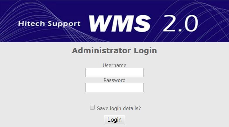 2.0 WMS Portal Overview 2.1 How to access the WMS Administrator Portal The WMS Administrator Portal was designed to enable authorised users to manage a WMS Hotspot deployment.