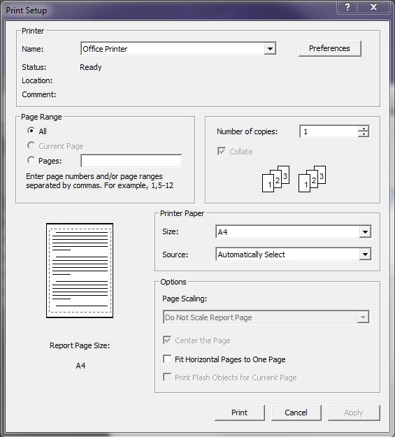 5 Note: When using a Google Chrome browser, a Print to PDF dialog box is presented instead of a Print