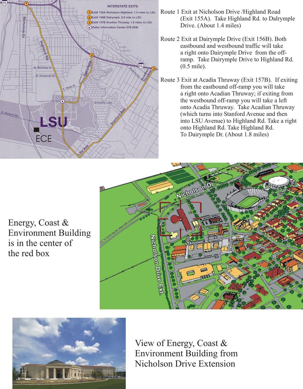 Directions to Louisiana State University (LSU)