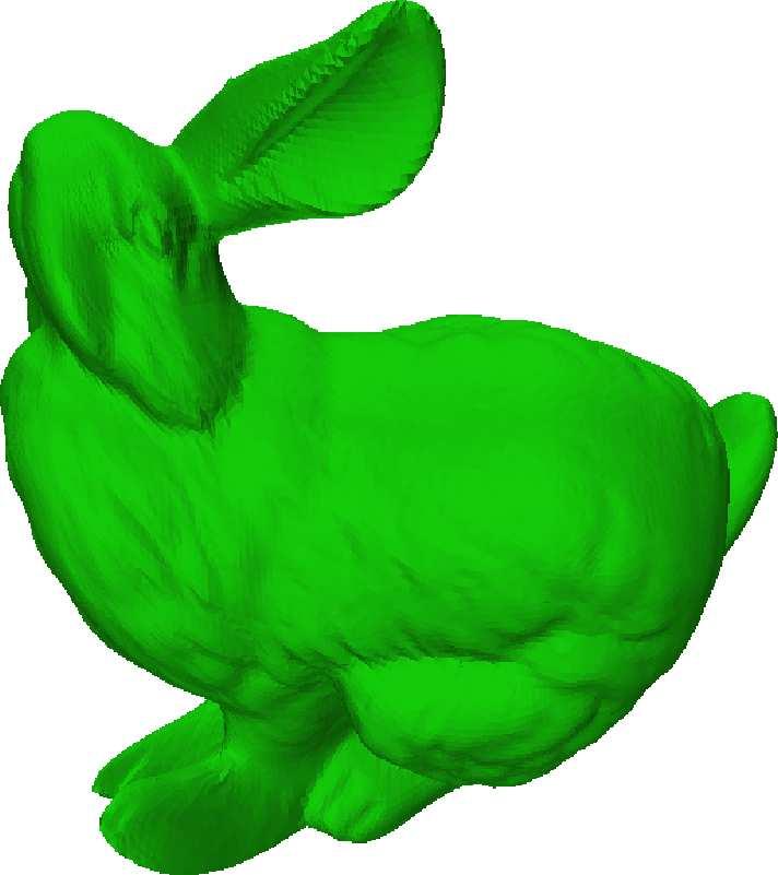 Figure 4: Top : Deformed Bunny Model.