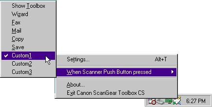 One-touch Scanning Ordinary, for using ScanGear Toolbox, you should specify the settings in the Wizard or display the toolbar to start scanning.