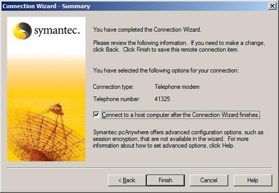65100314 Where Used: Page 11 of 12 7. Type a connection name and then click Next. The Connection Wizard- Summary dialog box appears. 8.