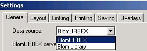 Current version of Plug-in supports two different Data Sources: 1. BlomURBEX TM online services 2.