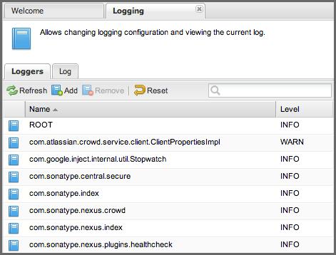 Repository Management with Nexus 139 / 420 6.10 Logging You can configure the level of logging for Nexus and all plugins as well as inspect the current log using the Nexus user interface.
