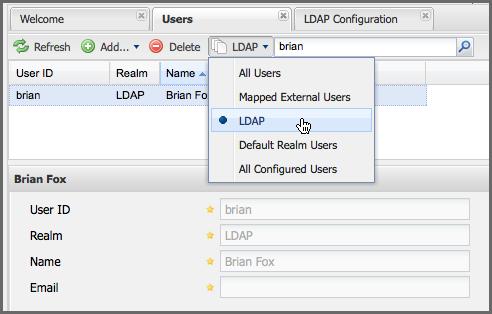 Repository Management with Nexus 188 / 420 Figure 8.11: Search LDAP Users To add a Nexus role mapping for the external user brian shown in Figure 8.