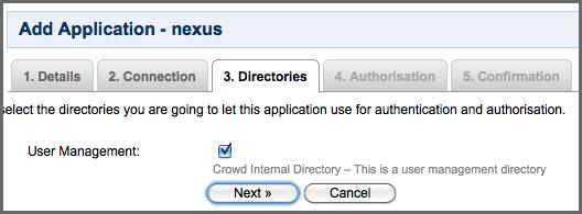 If you were configuring Crowd and Nexus in a production environment, you would supply the URL that users would use to load Nexus in a web browser and you would supply the IP address that Nexus will