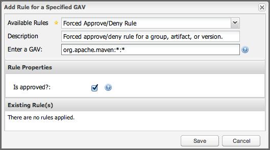 The Add Freeform Rule button allows you to display the dialog to manually configure a procurement rule displayed in Figure 10.16.
