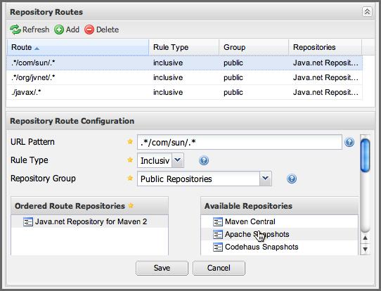 Repository Management with Nexus 363 / 420 Figure 21.10: Defining Nexus Routes 21.