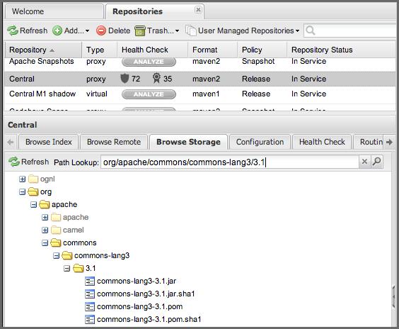 Repository Management with Nexus 86 / 420 a repository group. There is no difference to the user experience of browsing a repository group vs. browsing a repository. Figure 5.