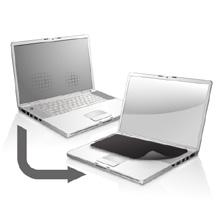 Protector, Cleaner, Mouse Pad Shields and protects notebook LCD displays