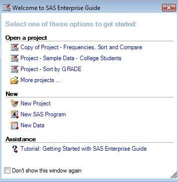 Exploring Enterprise Guide Enterprise Guide (EG) provides users with a graphical user interface (GUI) to make programming tasks easier.