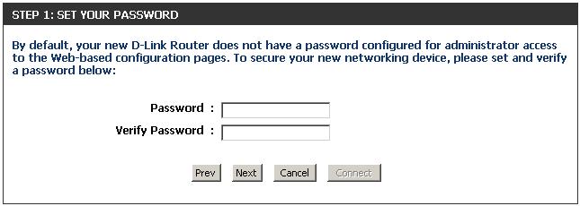 Create a new password and then click Next to continue.