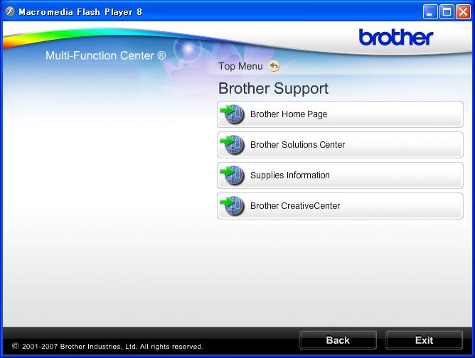 General information Accessing Brother Support (Windows ) You can find all the contacts you will need, such as Web support (Brother Solutions Center) on the Installation CD-ROM.