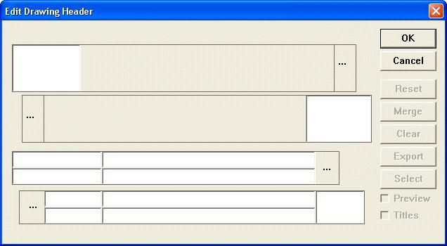 Section 4 System Configuration Documentation In this dialog, title descriptions may be entered which can be overlaid later in the dialog of the