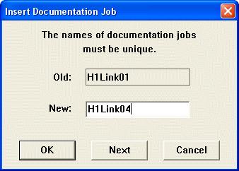 Documentation Section 4 System Configuration Copy Documentation Job A new documentation job can also be created by copying an old documentation job and storing it under a new name.