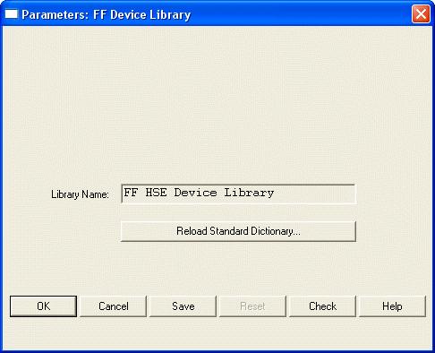 Section 6 Parameter Settings HSE Device Library Object The name of the HSE device library is displayed in the properties