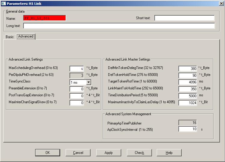 H1 Advanced Tab Section 6 Parameter Settings H1 Advanced Tab For advanced settings, the parameters are