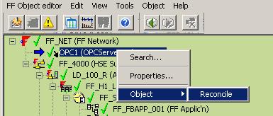 Section 7 OPC Server FOUNDATION Fieldbus Loading Project Data into OPC Server Loading Project Data into OPC Server Like the process devices, the OPC Server FF also needs to be commissioned.