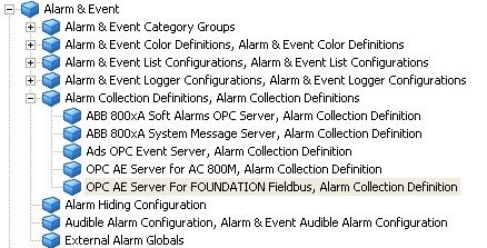 Section 9 Alarms and Events Advanced Configuration Options in Plant Explorer Advanced Configuration Options in Plant Explorer Device Management FOUNDATION Fieldbus makes available an OPC AE Server