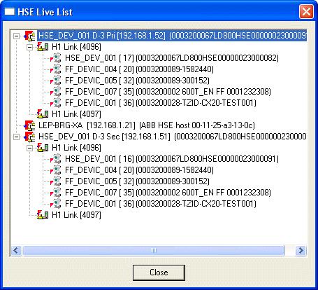 Section 12 Commissioning FF Objects 1. Context menu for the FF linking device. 2. Object > Live list Figure 142.